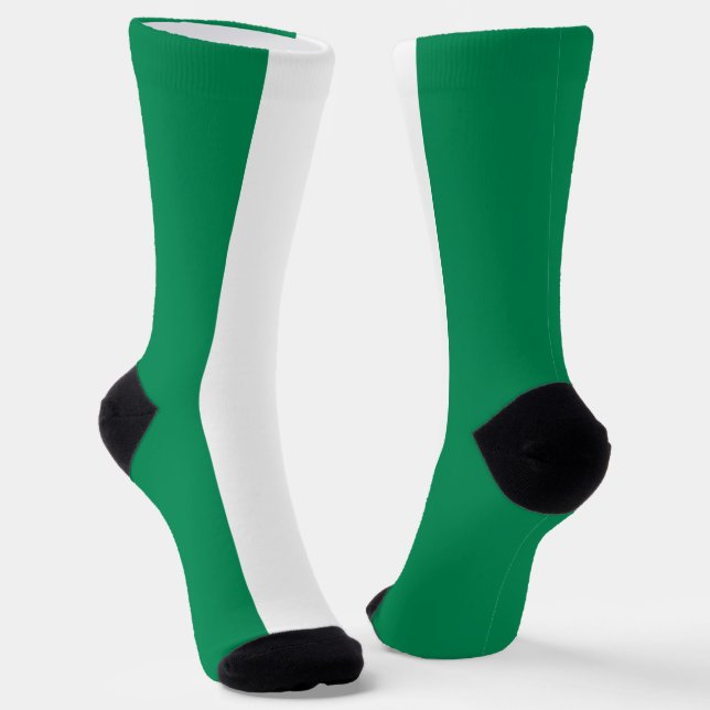 Chaussette Chaussettes pour femmes avec le drapeau du Nigeria (Angulaire)
