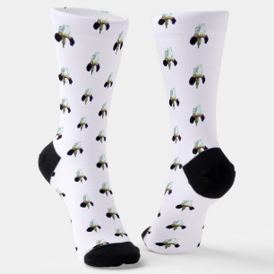 Chaussette Chaussettes pour femmes Iris Violet et Blanc