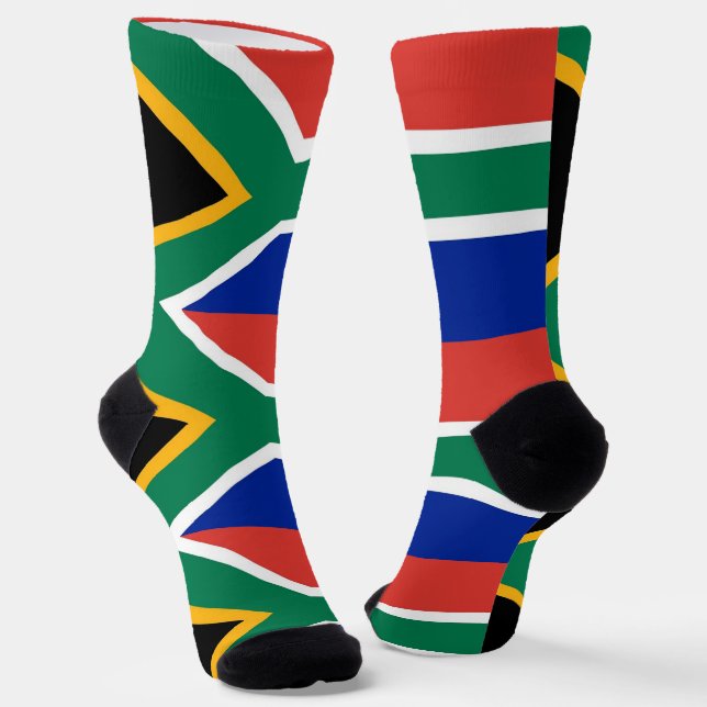 Chaussette Chaussettes pour hommes avec drapeau d'Afrique du  (Angulaire)