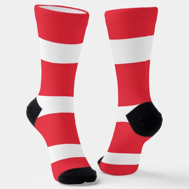 Chaussette Chaussettes pour hommes avec drapeau d'Autriche. (Angulaire)