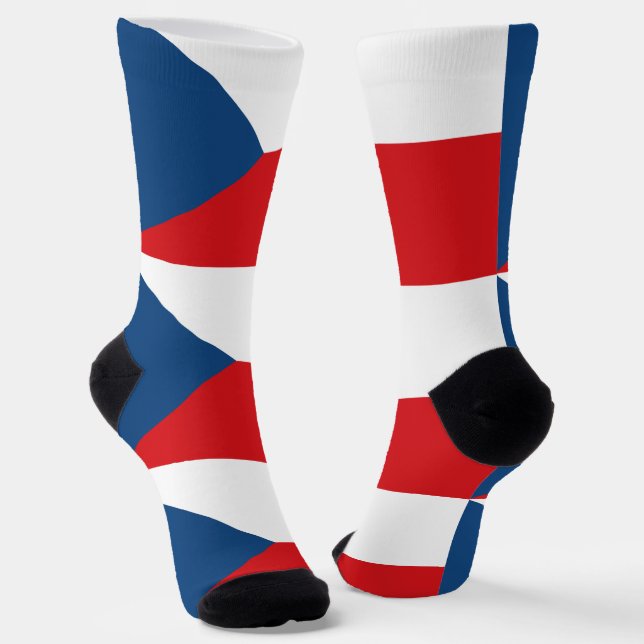 Chaussette Chaussettes pour hommes avec drapeau de Czechia (Angulaire)