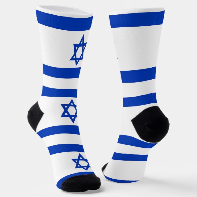 Chaussette Chaussettes pour hommes avec drapeau d'Israël (Angulaire)