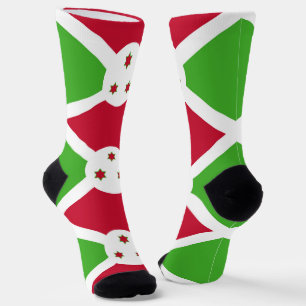 Chaussette Chaussettes pour hommes avec drapeau du Burundi