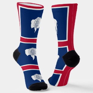 Chaussette Chaussettes pour hommes avec drapeau du Wyoming, É