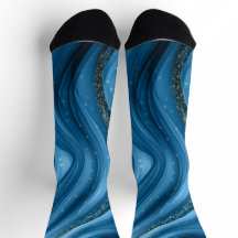 Chaussettes pour hommes Blue and Gold Smoke