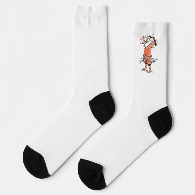 Chaussette Chaussettes premium Père Noël ivre (Gauche)