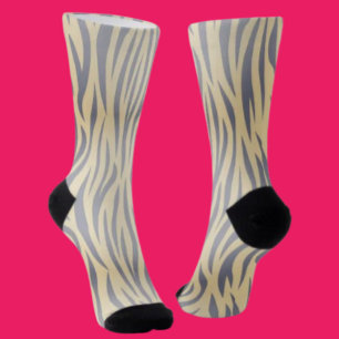 Chaussette Chaussettes rayées zèbre marron et noir pour équip
