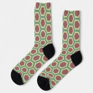 Chaussette Chaussettes rose et verte