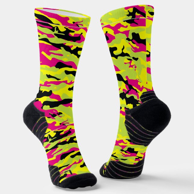 Chaussette Chaussettes roses Crazy Camouflage (Angulaire)