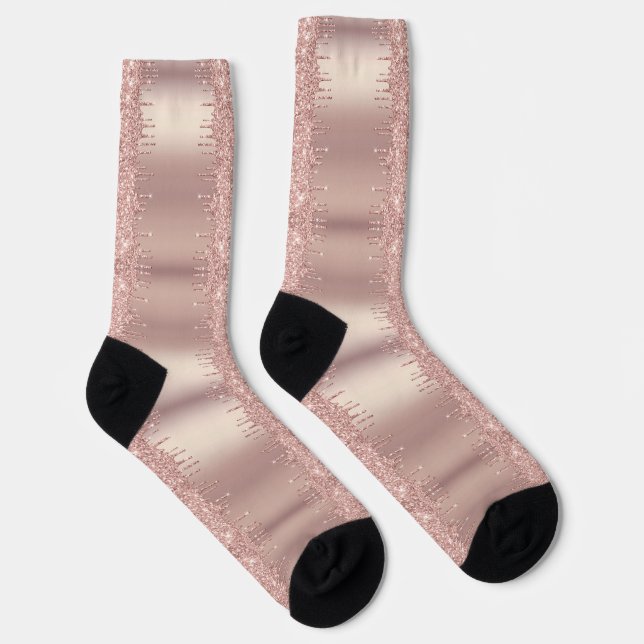 Chaussette Chaussettes roses Parties scintillant or (Droite)
