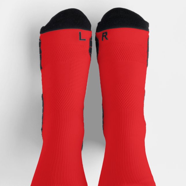 Chaussette Chaussettes rouges solides classiques brillantes p (Haut)