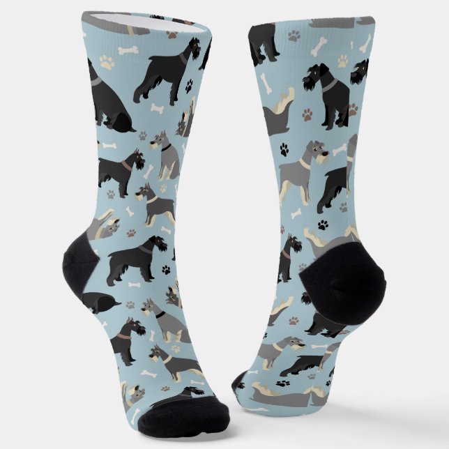 Chaussette Chaussettes Schnauzer et pattes d'os (Angulaire)