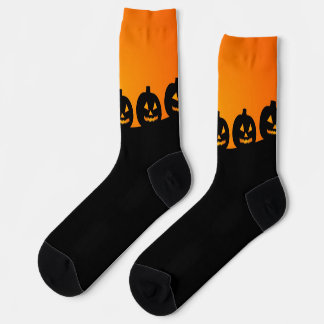 Chaussette Chaussettes Silhouettes de Citrouille d'Halloween