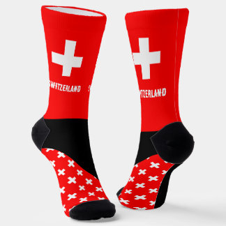 Chaussette Chaussettes suisses, couleurs du drapeau suisse /