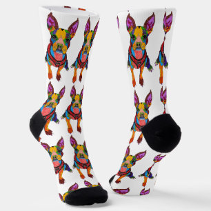Chaussette Chaussettes Terrier Boston mignonnes et colorées