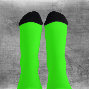 Chaussette Chaussettes Vert Néon Uni – Personnalisables