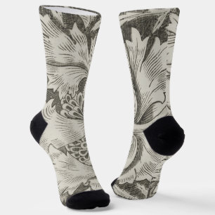 Chaussette Chaussettes vintages Art Déco Gris