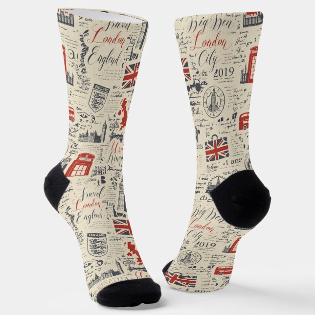 Chaussette Chaussettes vintages Londres #2 (Angulaire)