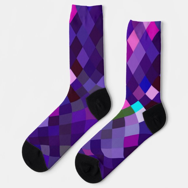 Chaussette Chaussettes violettes Pixelées (Gauche)