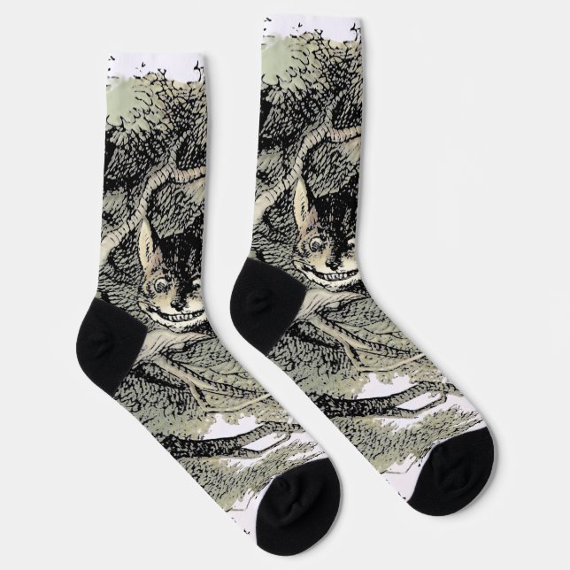 Chaussette Cheshire Chat Alice Wonderland Classic (Droite)
