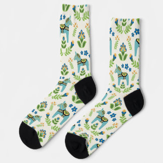 Chaussette Cheval de Dala suédois Turquoise