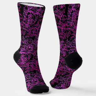 Chaussette chic Vintage Style été rose FLoral motif