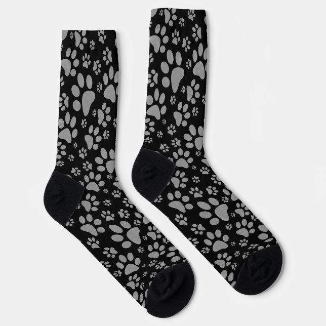 Chaussette Chien Empreintes de pattes Grey (Droite)