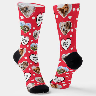 Chaussette CHIEN MOM Custom 4 Animal Chat Chien Coeur Photo R