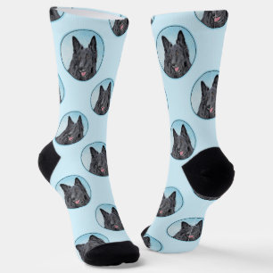 Chaussette Chien noir peintre Groenendael Belge