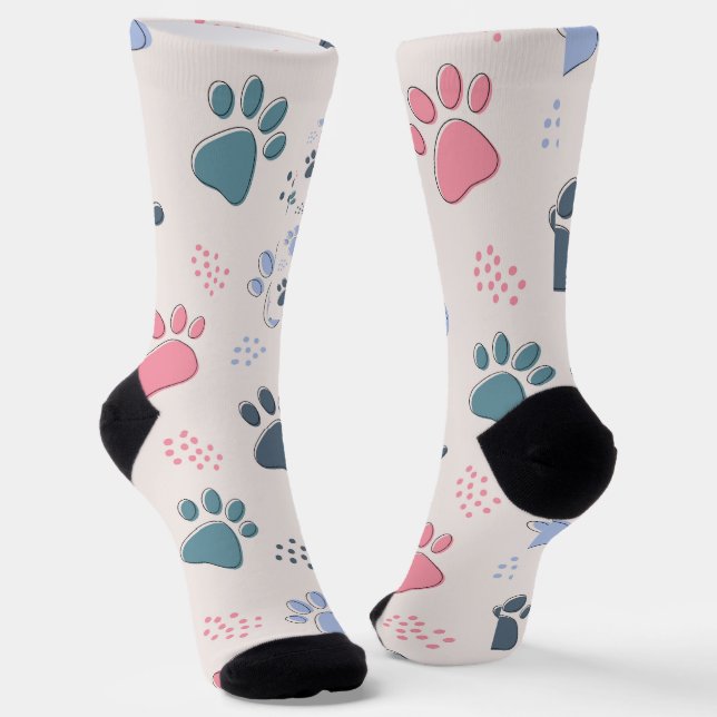 Chaussette Chien Paws Animal Cute Pet Pis Pour Animaux Cadeau (Angulaire)