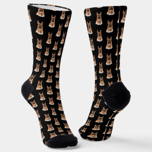 Chaussette Chiens bergers allemands GSD sur Chaussettes noire
