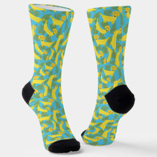 Chaussette Chiens de banane tropicale mignons à motifs
