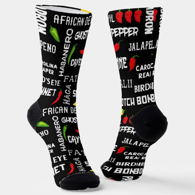 Chaussette Chili Pepper épicé Nourriture jamaïcaine Cuisine (Angulaire)