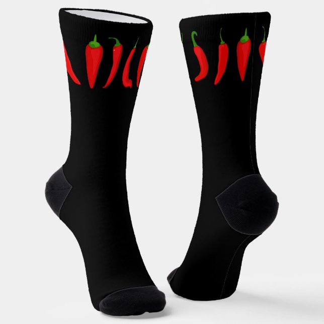 Chaussette Chillies rouges épicées au chili Lover (Angulaire)