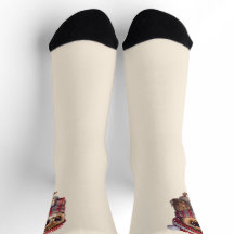 Chouette mignonne beige clair avec chaussettes Cas
