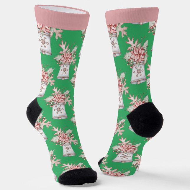 Chaussette Christmas Bell Pattern Socks (Créateur téléchargé)