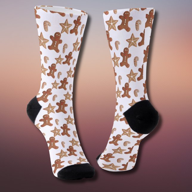 Chaussette Christmas Gingerbread Cookie Pattern (Christmas cookie pattern socks)