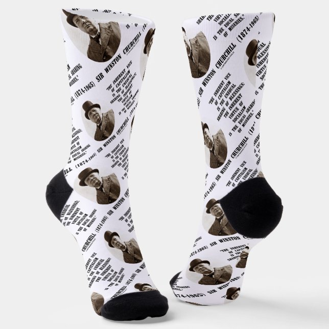 Chaussette Churchill Inhérent Vice Of Capitalism Virtue Citat (Angulaire)