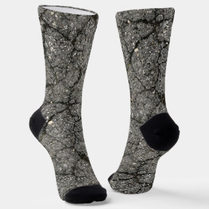 Chaussette Ciment de pavage de rue d'asphalte noir