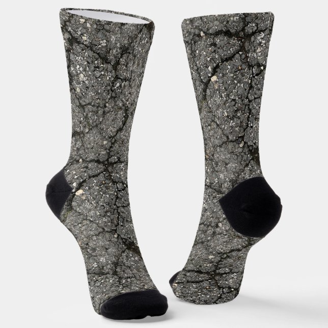 Chaussette Ciment de pavage de rue d'asphalte noir (Angulaire)