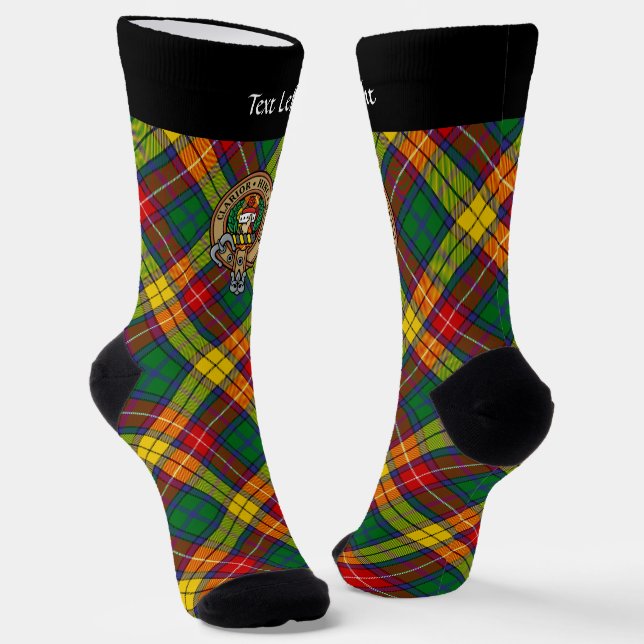 Chaussette Cimier Clan Buchanan sur des Chaussettes Tartan (Angulaire)