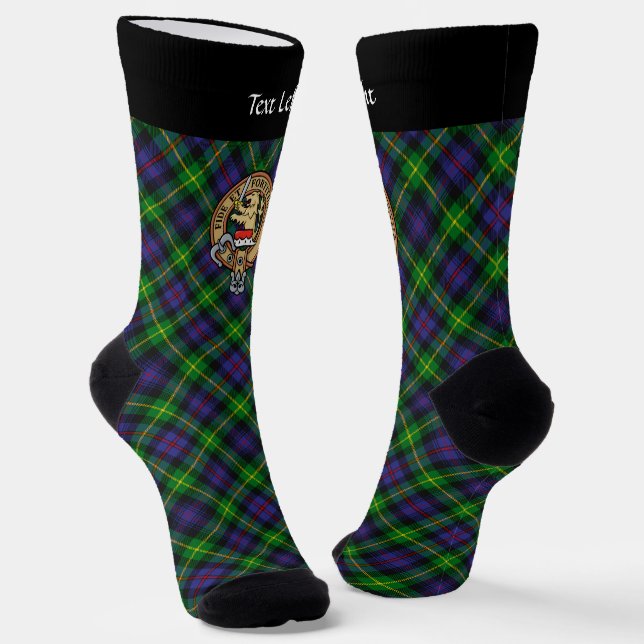 Chaussette Cimier Clan Farquharson sur les Chaussettes Tartan (Angulaire)