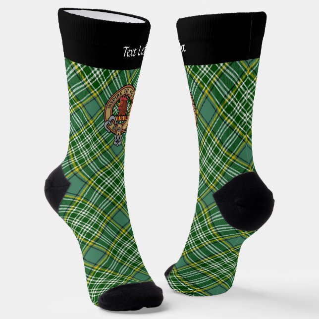 Chaussette Cimier de coq Clan Currie sur Tartan (Angulaire)