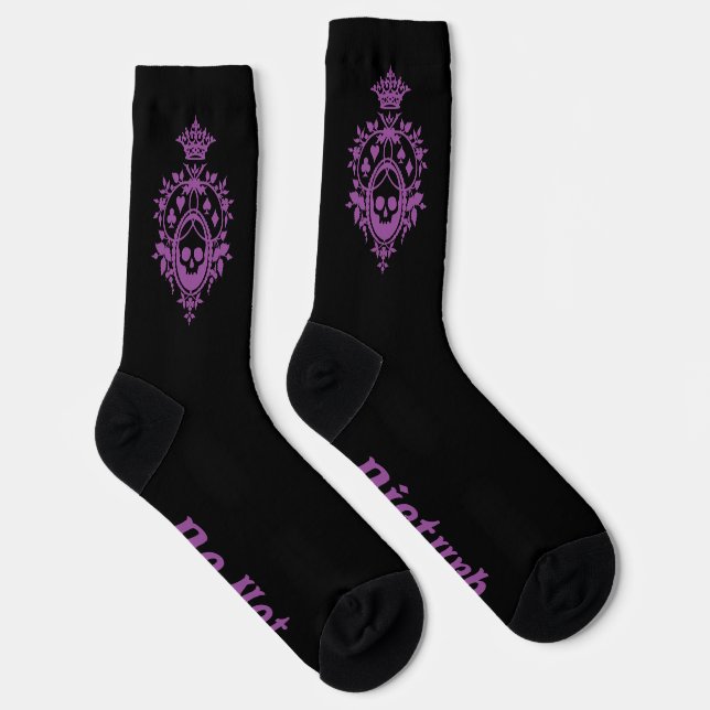 Chaussette Cimier pourpre avec le crâne et les chaussettes de (Droite)