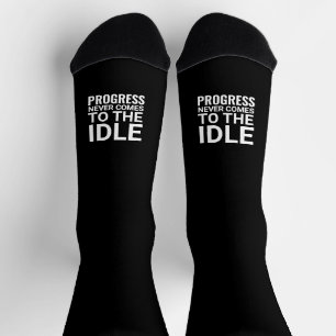 Chaussette Citation Motivante Noir et Blanc Inspirante