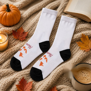 Chaussette Citrouille personnalisée Jack O Lantern Halloween 