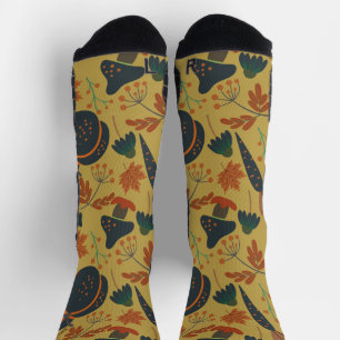 Chaussette Citrouilles et carottes enveloppement motif sans s