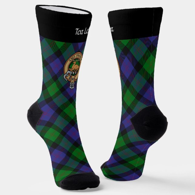 Chaussette Clan Blair Crest sur les Chaussettes Tartan (Angulaire)