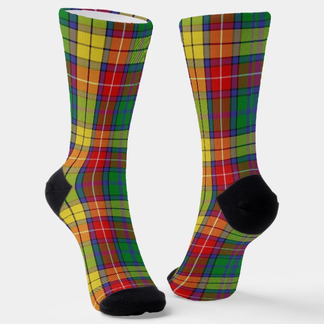 Chaussette Clan Buchanan Tartan (Angulaire)