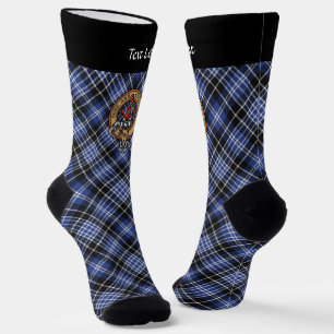 Chaussette Clan Clark Crest sur les Chaussettes Tartan